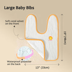 Hwieccogts bibs feature adjustable snaps for growing children.