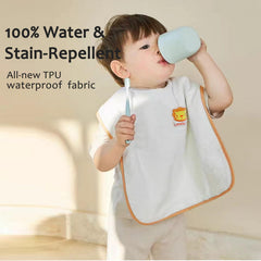 Hwieccogts bibs with waterproof back guards clothes against spills and drool.