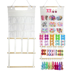 HY.MIS headband holder shows 33-inch height for easy outfit coordination and quick accessory matching.