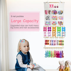 HY.MIS wall-hanging design keeps growing ribbon collection accessible and decorative in girls' room.