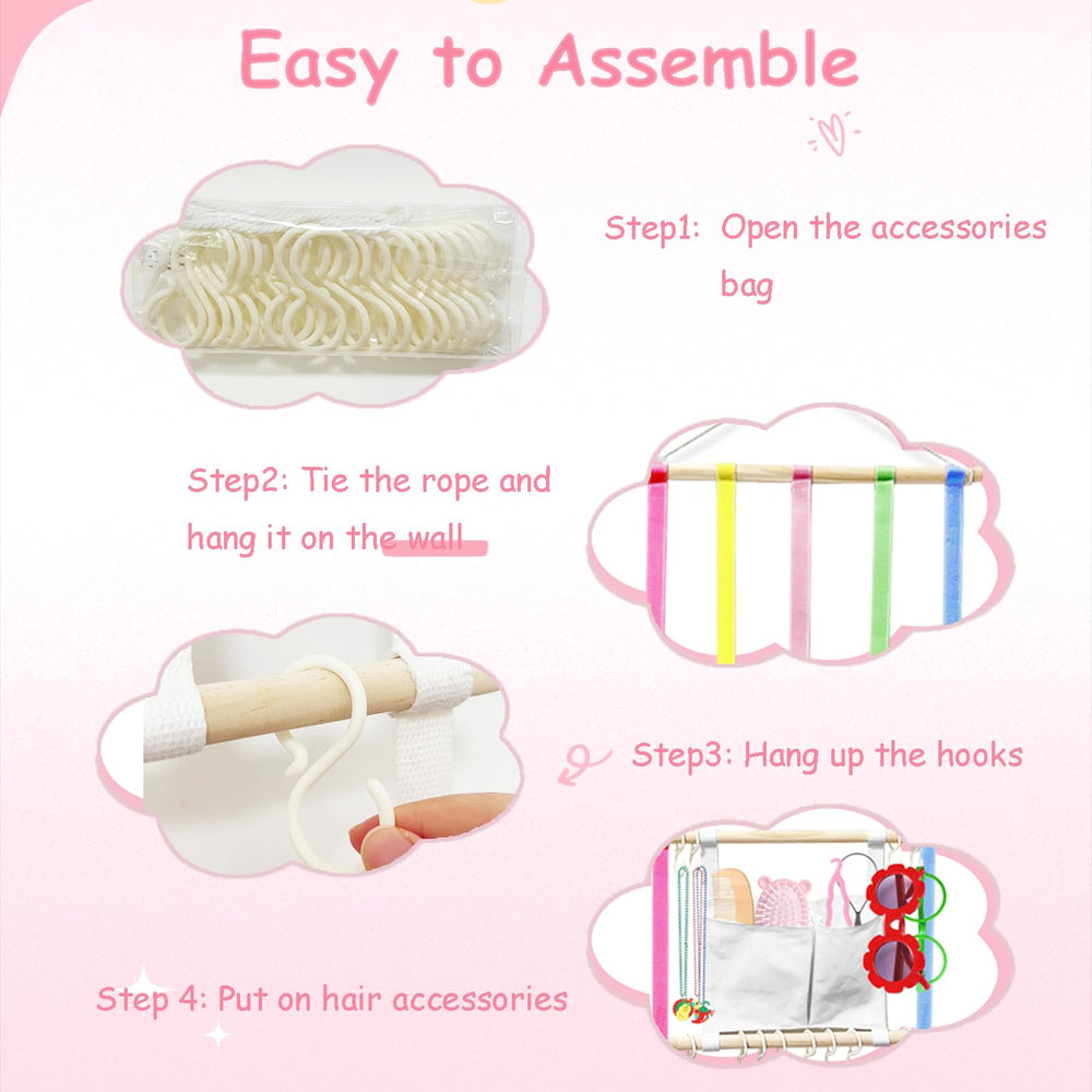HY.MIS Headband Organizer with color straps helps sort clips by color