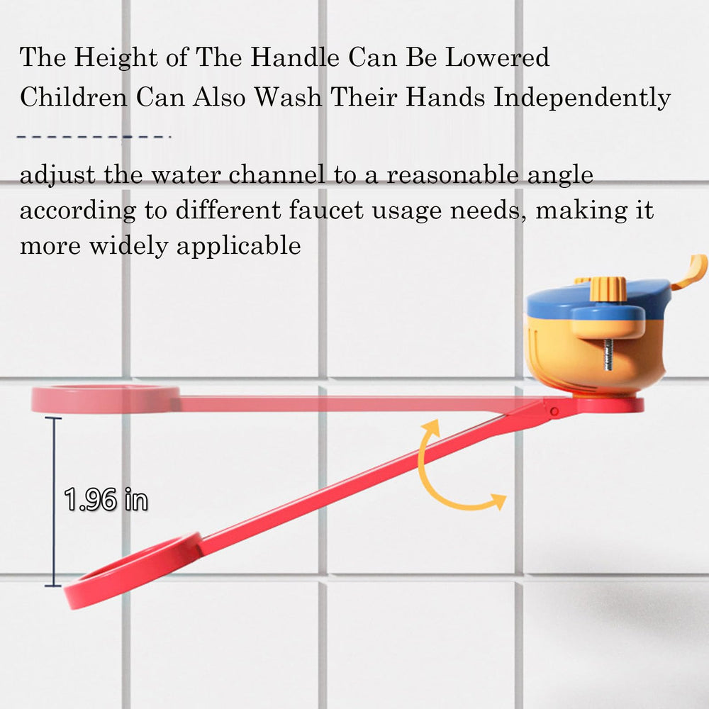 HyabDiop faucet extender-flow-control demonstrates tidy water flow for small hands.