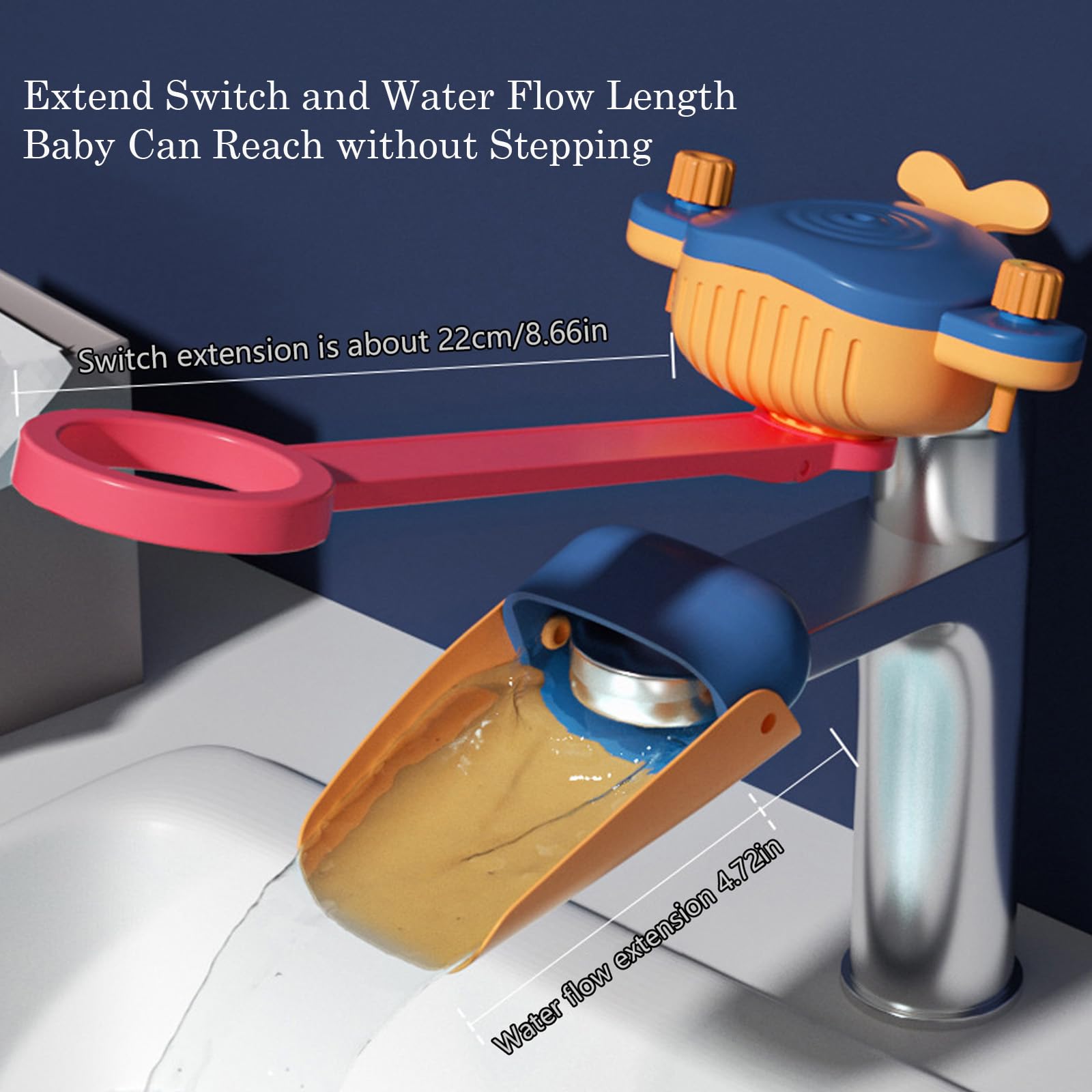 HyabDiop faucet extender for kids hand wash demo highlights parent-free washing.