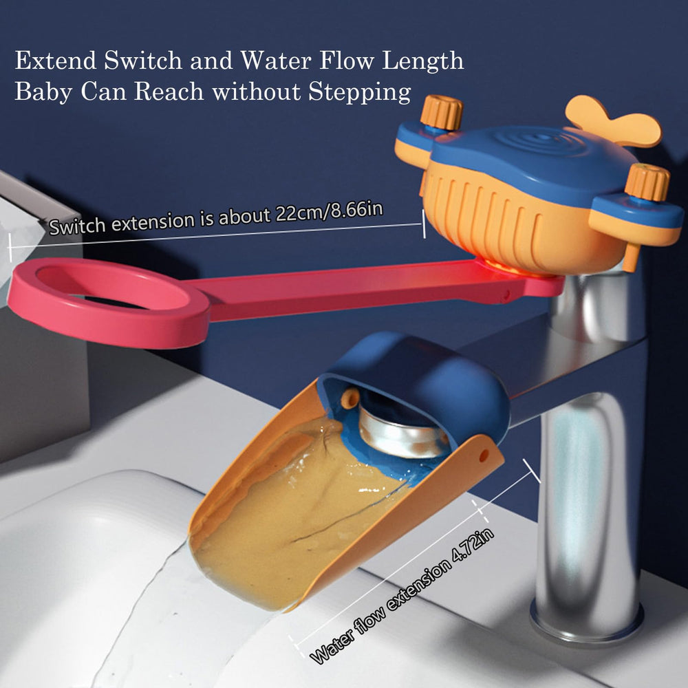 HyabDiop faucet extender for kids hand wash demo highlights parent-free washing.