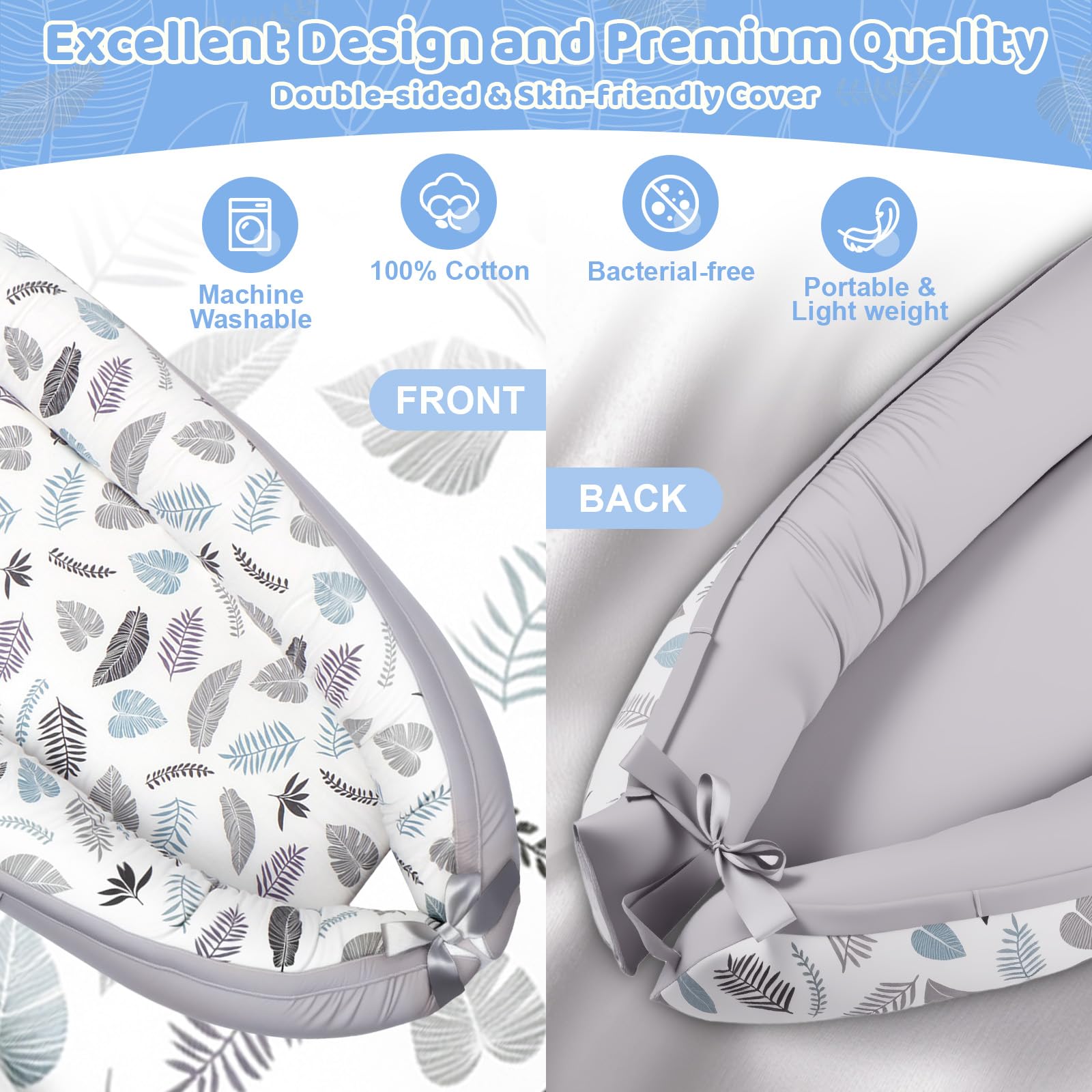 HychYAYA baby lounger portable travel setup for easy transport