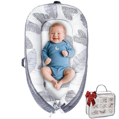 HychYAYA baby lounger with soft cotton fabric for breathable comfort.