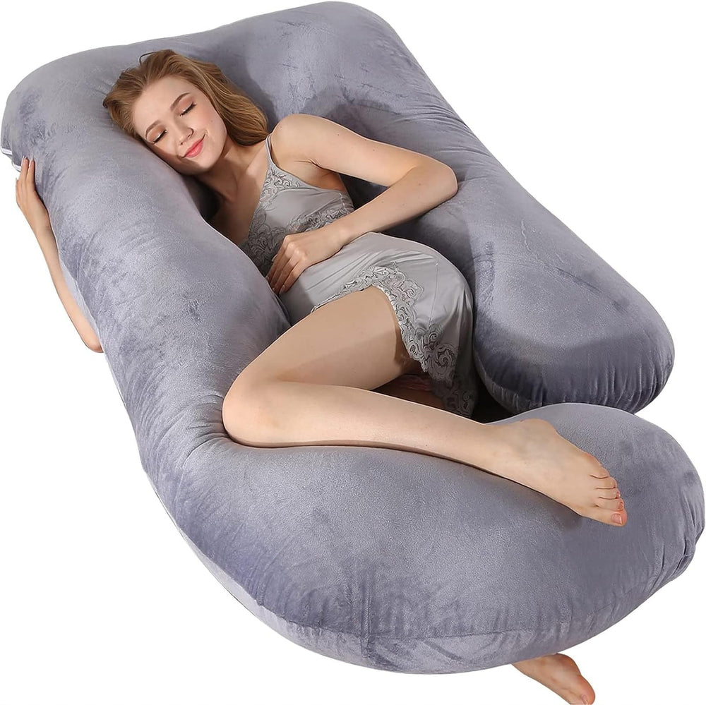 HychYAYA 60-inch full-body pillow full-body setup supports spine and hips during sleep.