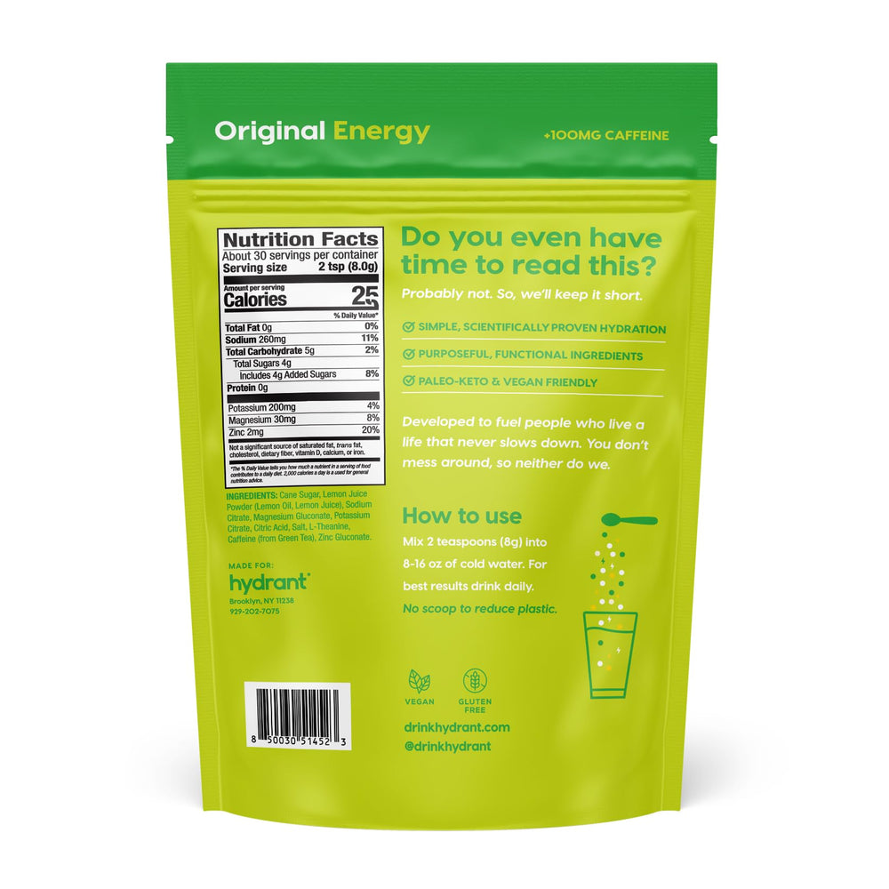 HYDRANT low-sugar-rehydration emphasizes low-calorie hydration without heavy sugar.