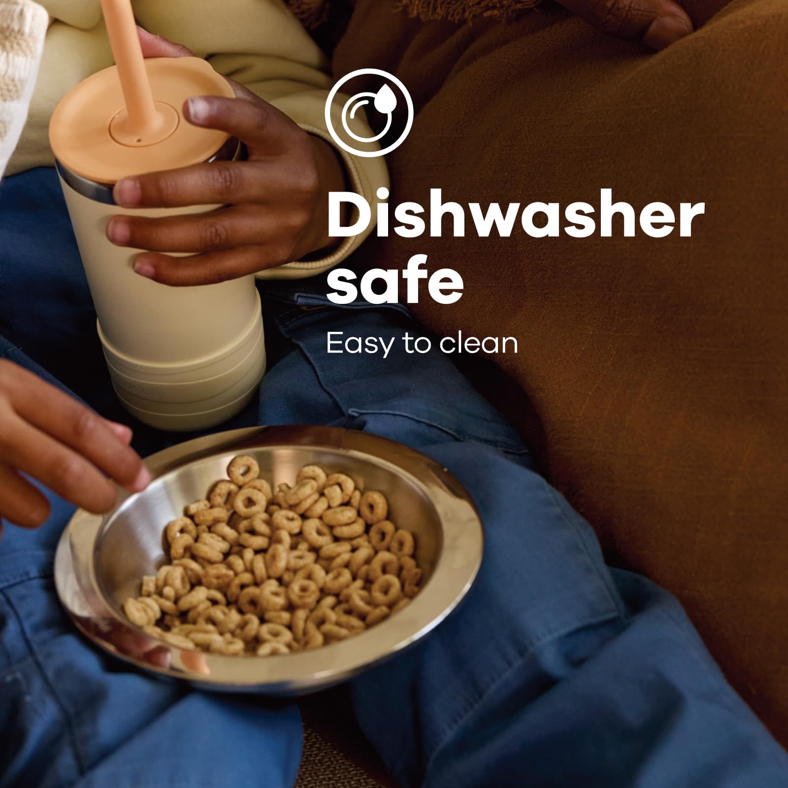 Hydro Flask Kids Bowl dishwasher-safe label emphasizes easy cleaning after busy meals