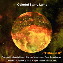 HYODREAM moon lamp side view showing rugged surface for ambient lighting