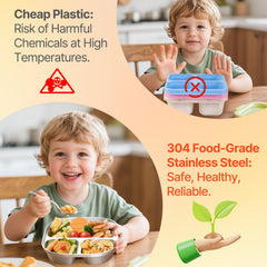 Hyperzacc dishwasher-safe toddler plate for easy cleaning.