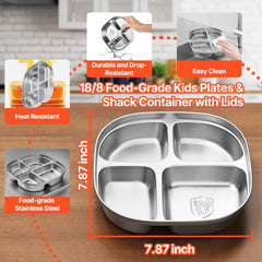 Hyperzacc kids plates with lid showing dust protection and easy transport