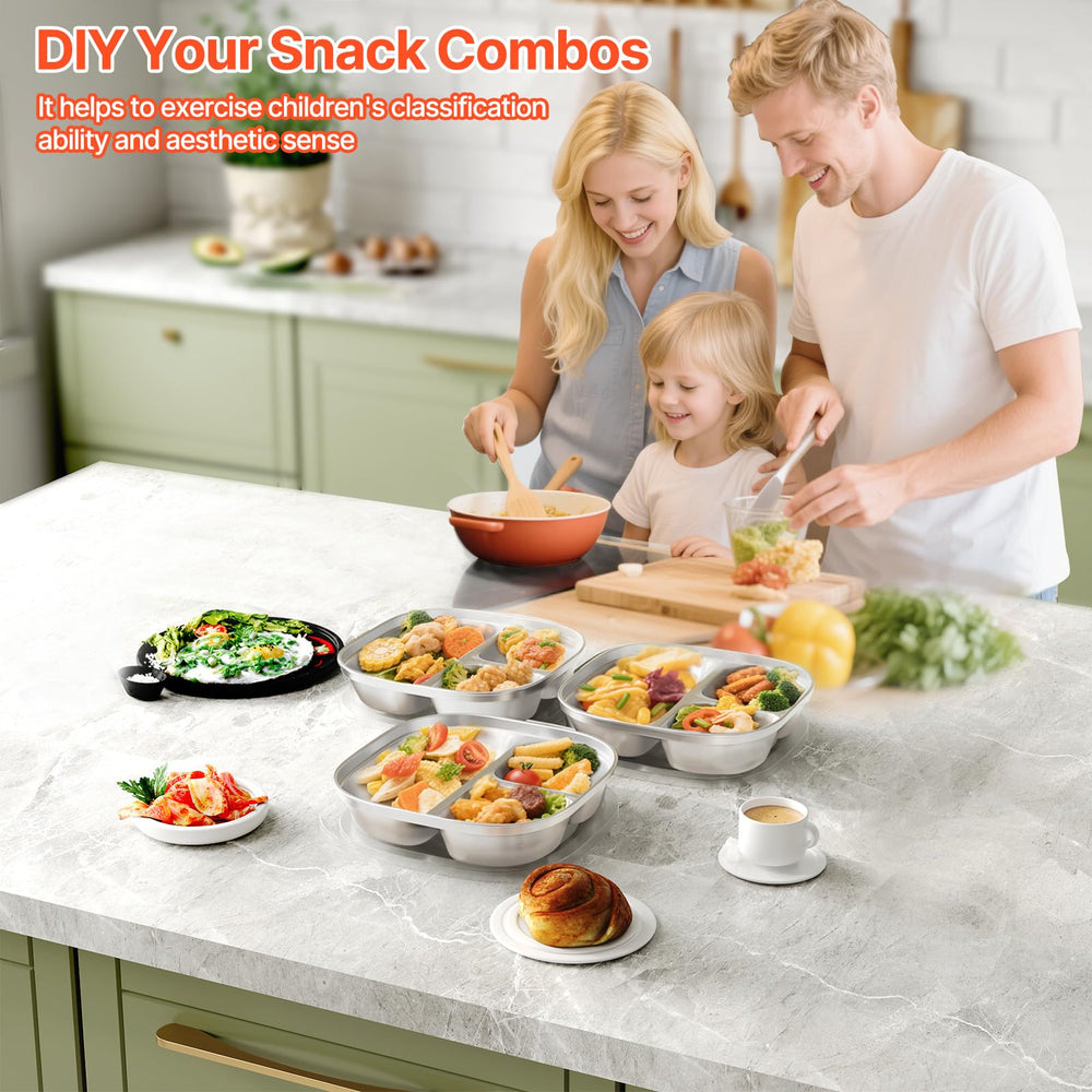 Hyperzacc stackable plates save kitchen cabinet space.