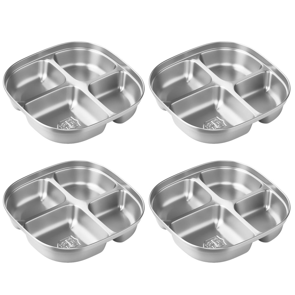 Hyperzacc stainless steel kids plates packaged for gifting