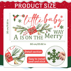 Hzbcxs Christmas baby shower decal packaging ready for wall display and quick setup