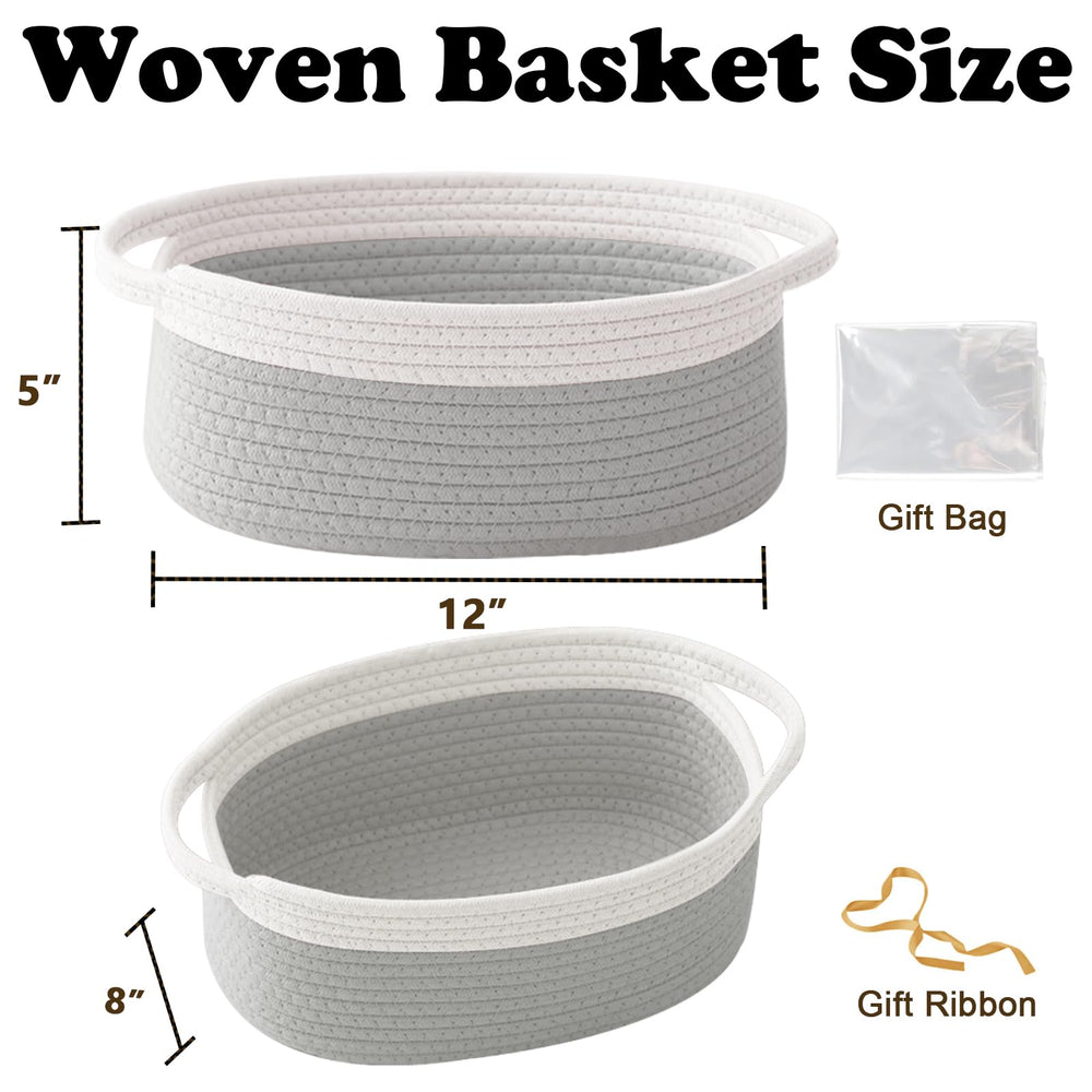 HZFTJOY rope-woven basket handles demonstrating sturdy storage and easy transport