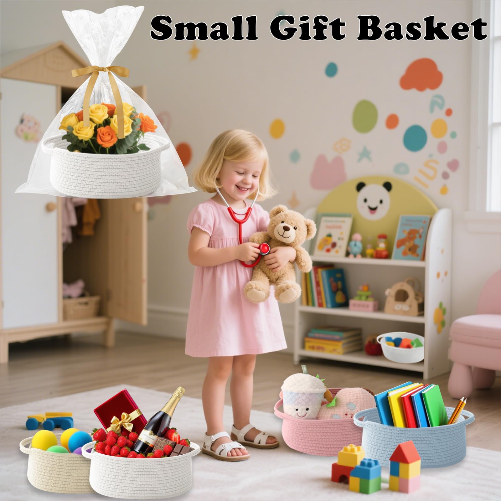 HZFTJOY woven basket for gifts, perfect centerpiece and gift-giving idea.