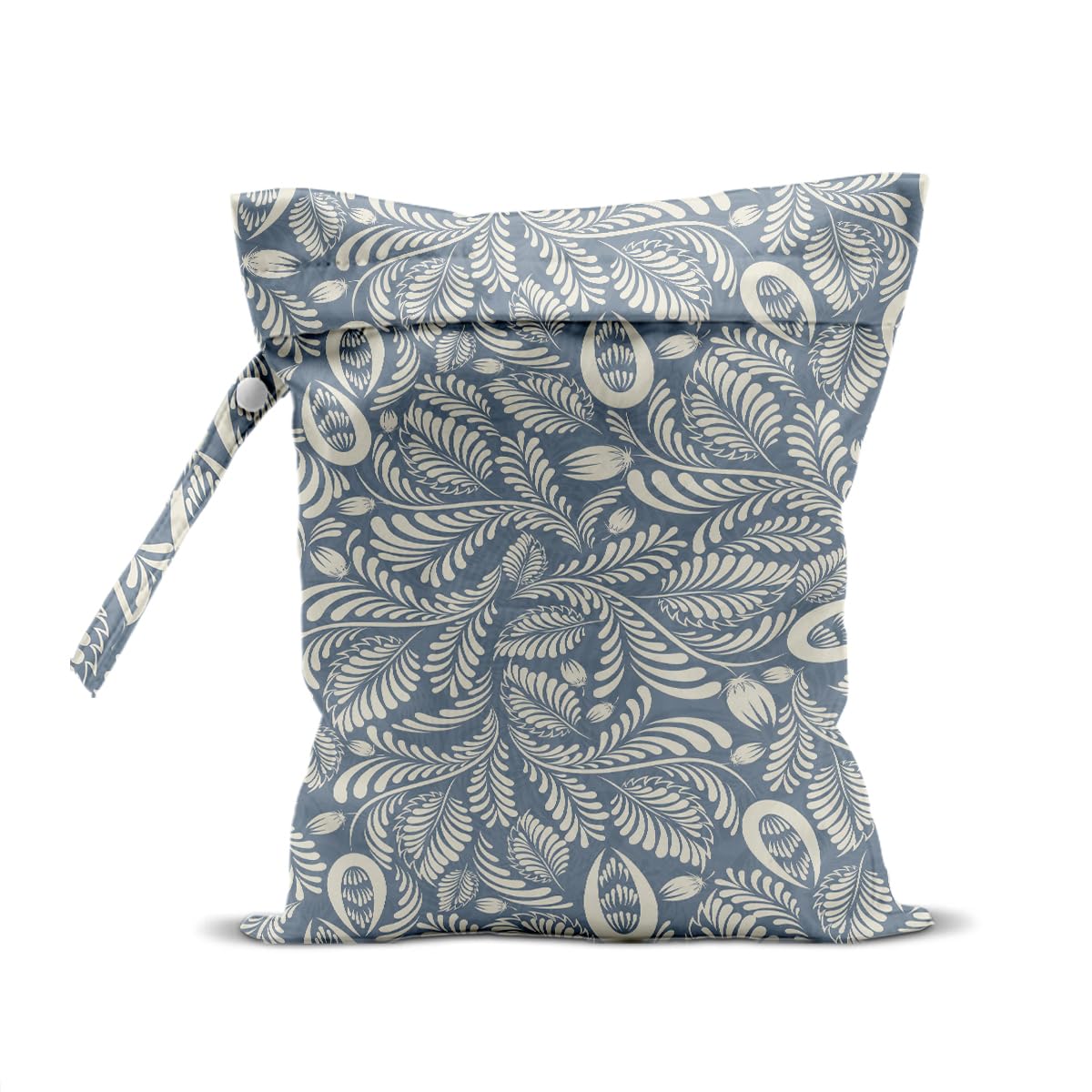 HZMLYDJ plant wet bag front view highlights leaves pattern and ample storage for swimsuits.