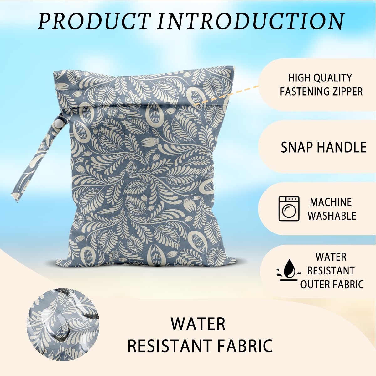 HZMLYDJ travel-beach-swimwear-bag shows use for swimsuits and toiletries during trips.