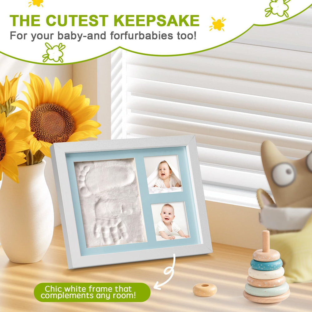 Hzorille clay-and-frame assembly view shows safe, non-toxic materials for newborn keepsakes.