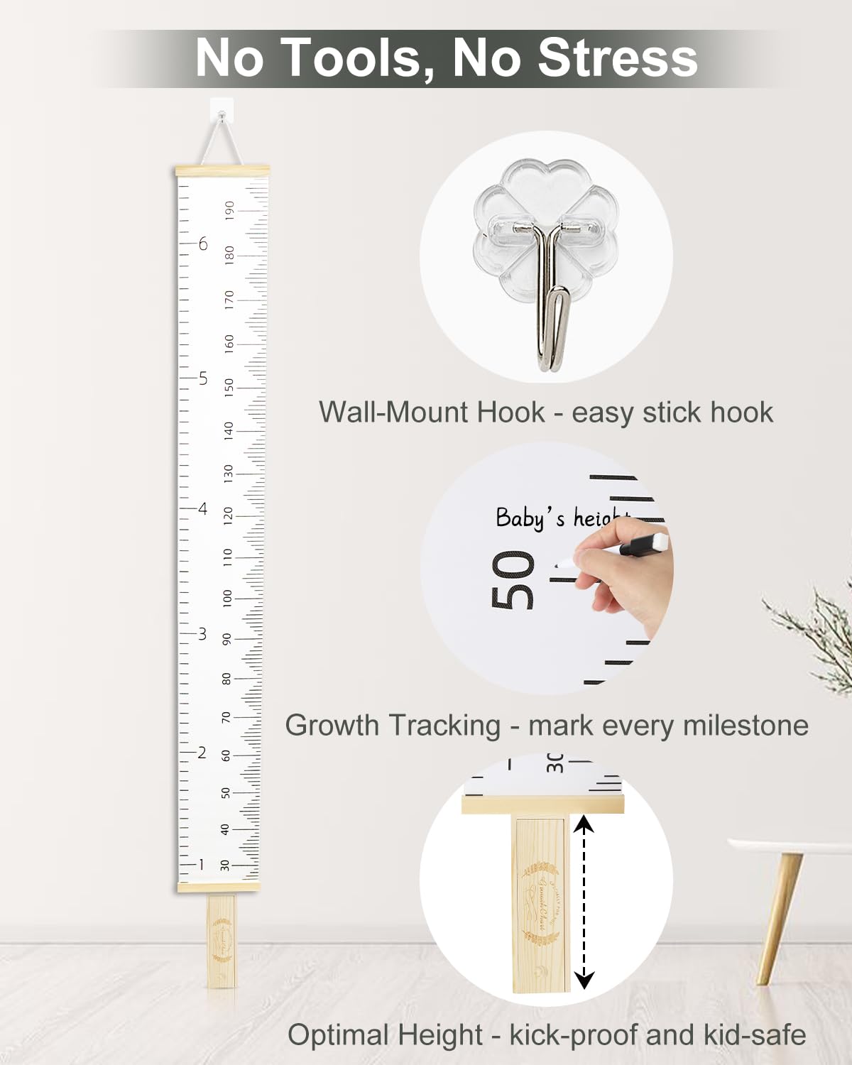 HZZHE growth chart nursery decor blends with room style while tracking growth