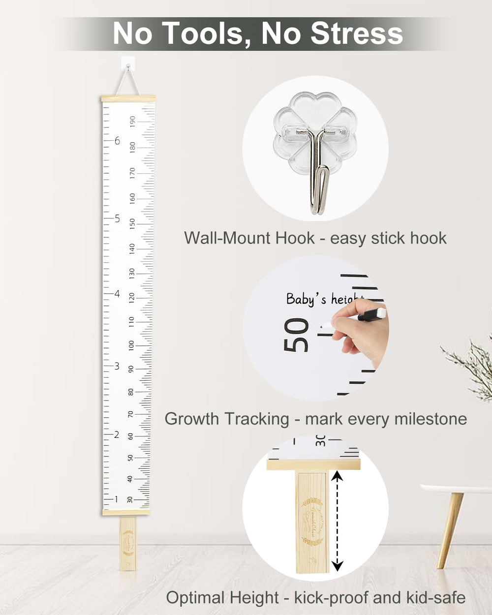 HZZHE growth chart nursery decor blends with room style while tracking growth