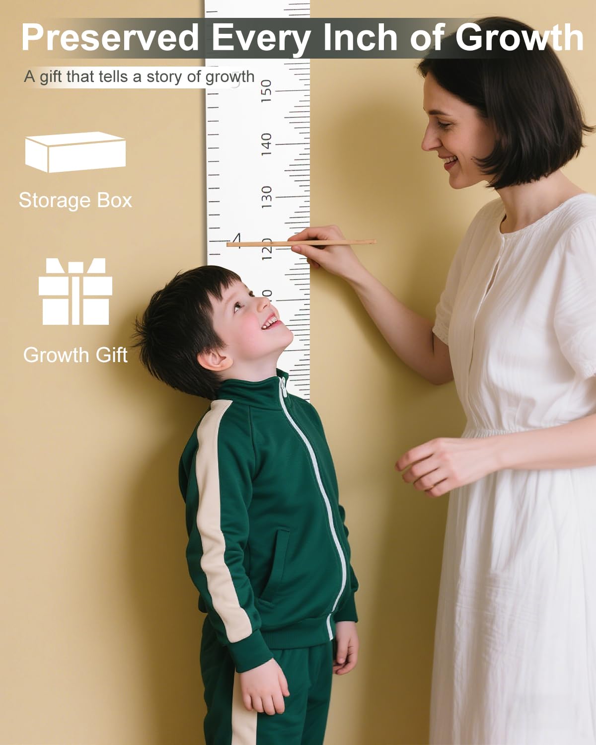 HZZHE growth chart wall hook securely attaches for quick setup