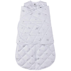 i-Heir Sleep Sack Swaddle 2.0 white preview shows secure newborn sleep
