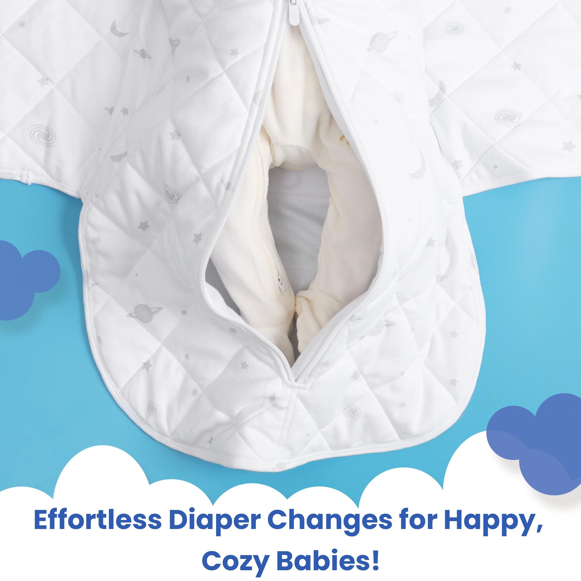 i-Heir unisex white swaddle suitable for any nursery