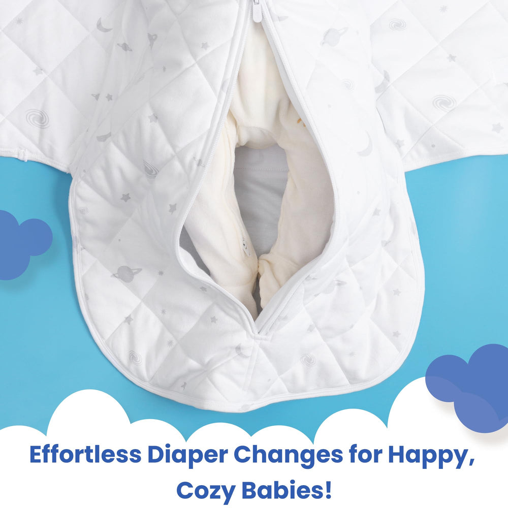 i-Heir unisex white swaddle suitable for any nursery