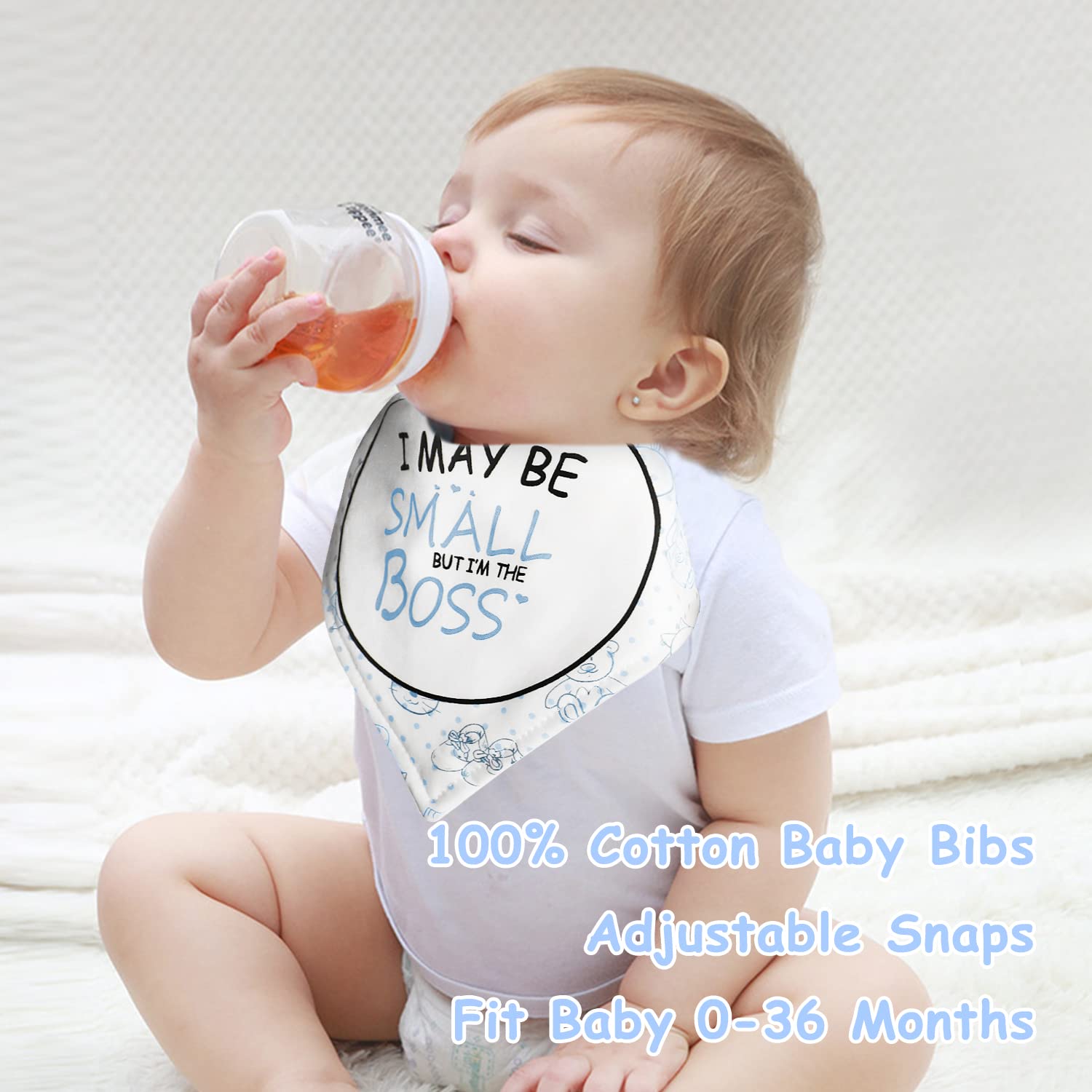 iAOVUEBY funny baby bibs add playful style and easy mess cleaning.