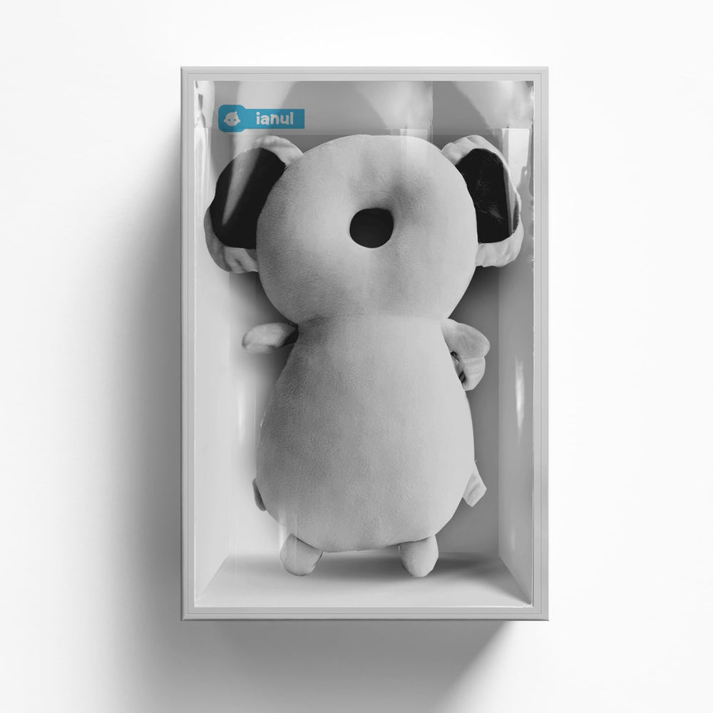 Ianul Koala head protector backpack with padded back cushion for safe crawling.