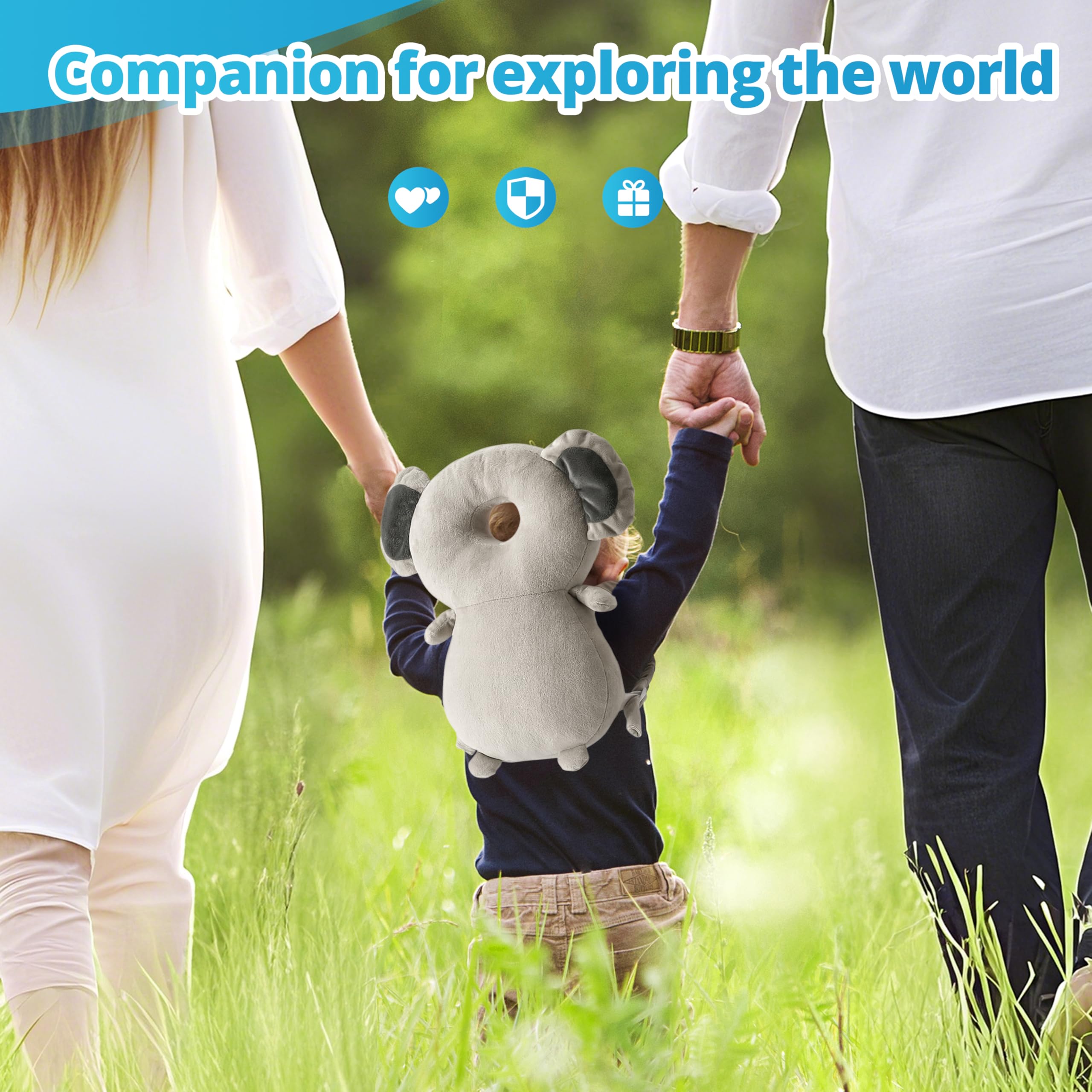 Ianul Koala secure chest strap prevents slipping during crawling or walking.