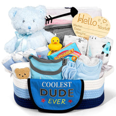 iaovueby baby gift basket boys – stylish gift set for new parents and baby care