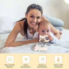 iAOVUEBY baby gift set cotton socks with grips for safe first steps