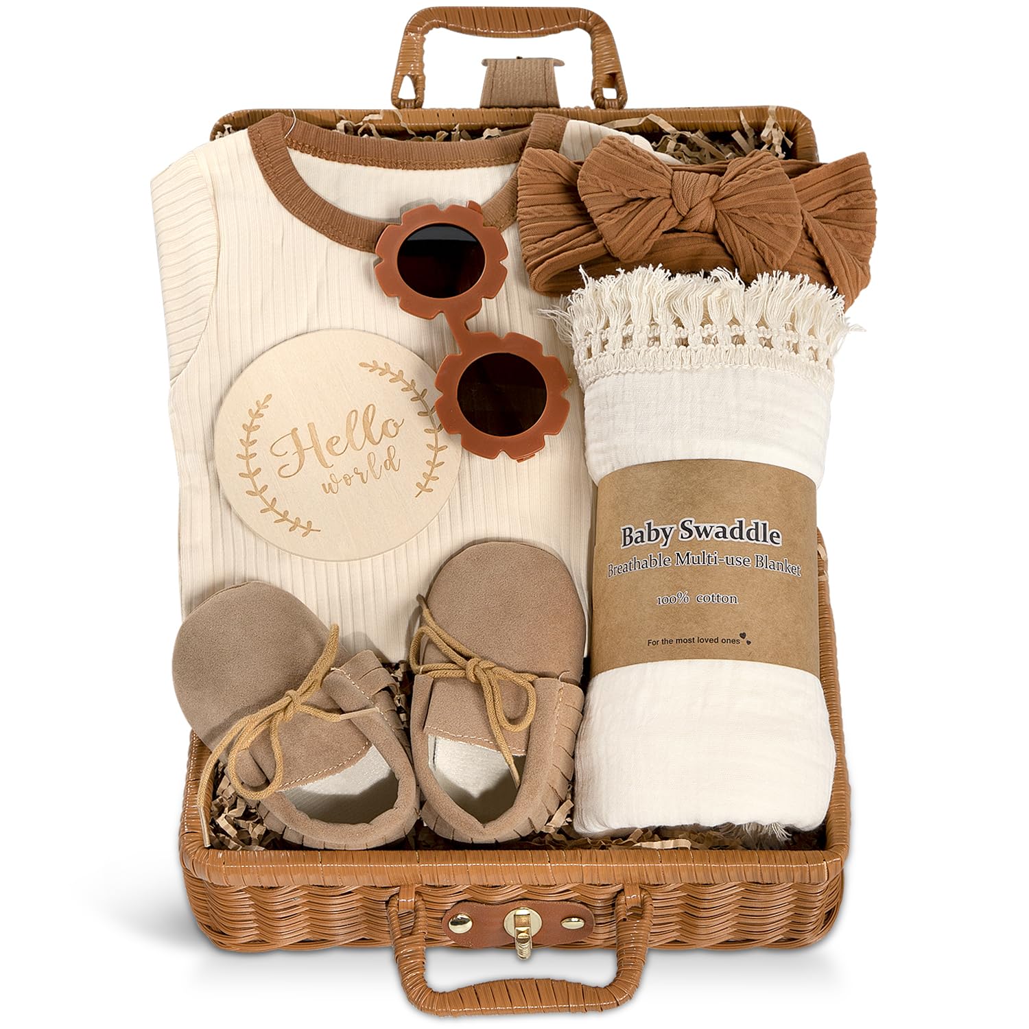 iAOVUEBY baby girl gifts basket swaddle blanket—soft, versatile wrap for swaddling or nursing cover