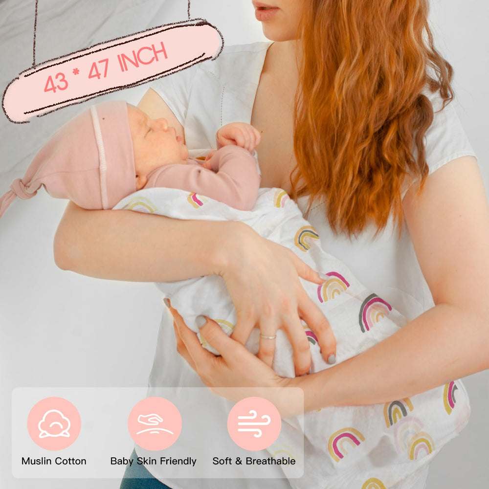 iaovueby baby swaddle blanket versatile newborn wrap for secure sleep and stroller use.