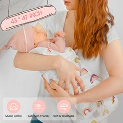 iaovueby baby swaddle blanket versatile newborn wrap for secure sleep and stroller use.