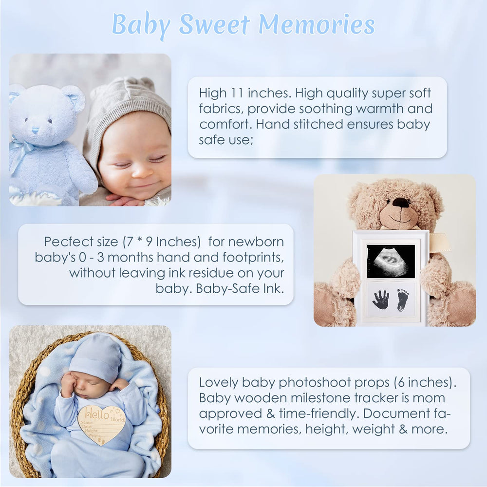 iAOVUEBY footprint frame preserves milestones with a keepsake photo