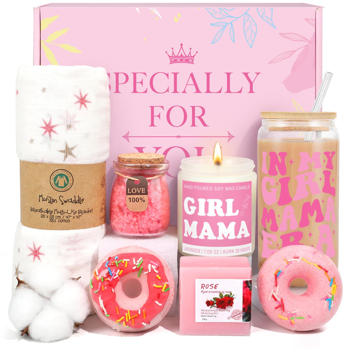 iAOVUEBY IN MY GIRL MAMA ERA glass cup for durable everyday hydration and style