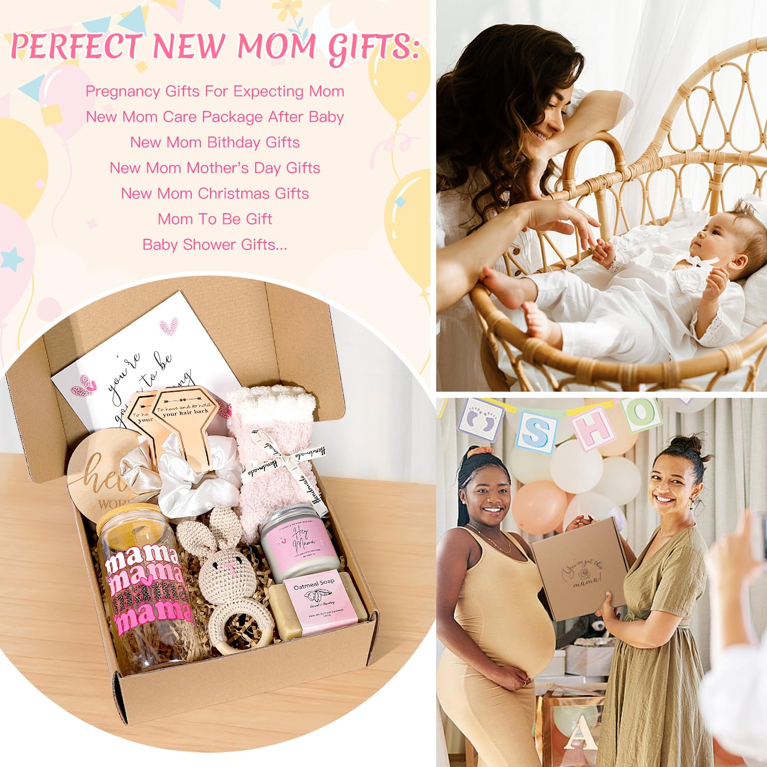 iAOVUEBY new mom gift basket candle and treats provide calming relaxation moments