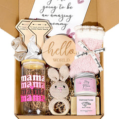 iAOVUEBY new mom gift basket unboxing demonstrates thoughtful postpartum care ideas