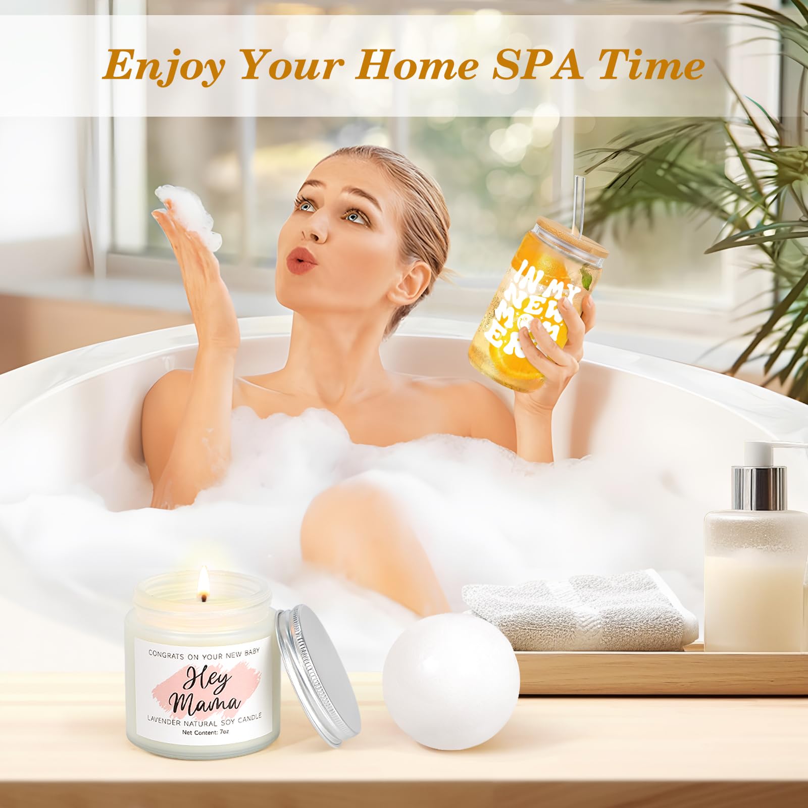 iAOVUEBY Soy candle with lavender notes for a calming at-home spa moment