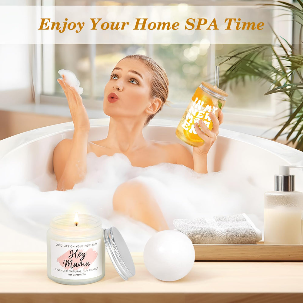 iAOVUEBY Soy candle with lavender notes for a calming at-home spa moment
