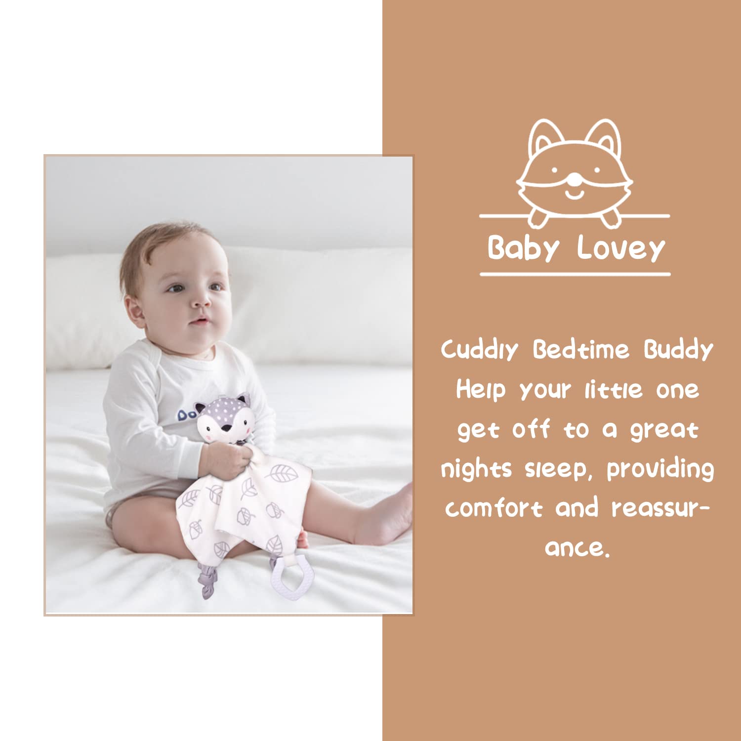 iAOVUEBY Wooden Rattle Toy offers safe teething relief and auditory stimulation.