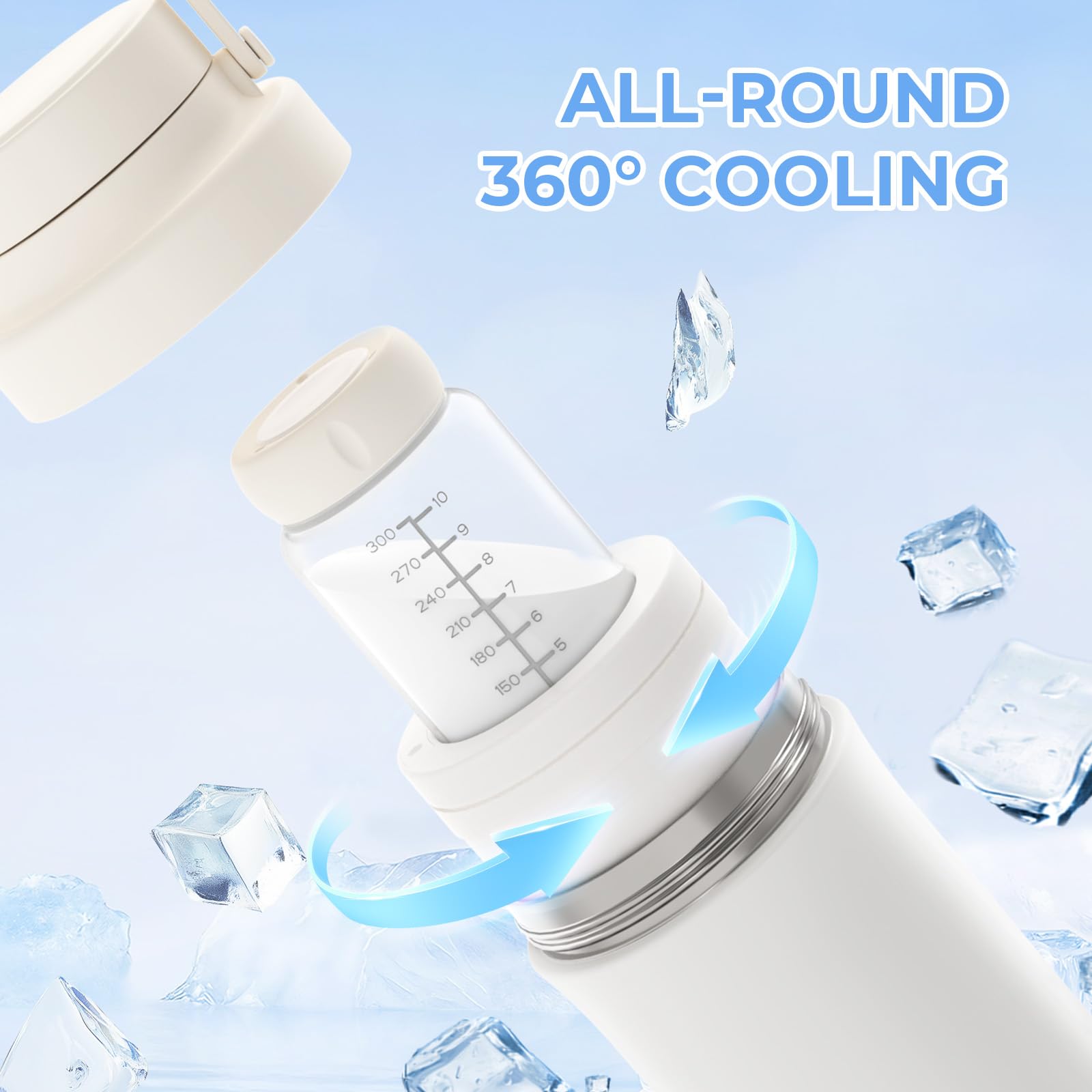 Iarha dual-bottle cooler supports multiple feeds without mixing.