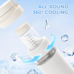 Iarha dual-bottle cooler supports multiple feeds without mixing.