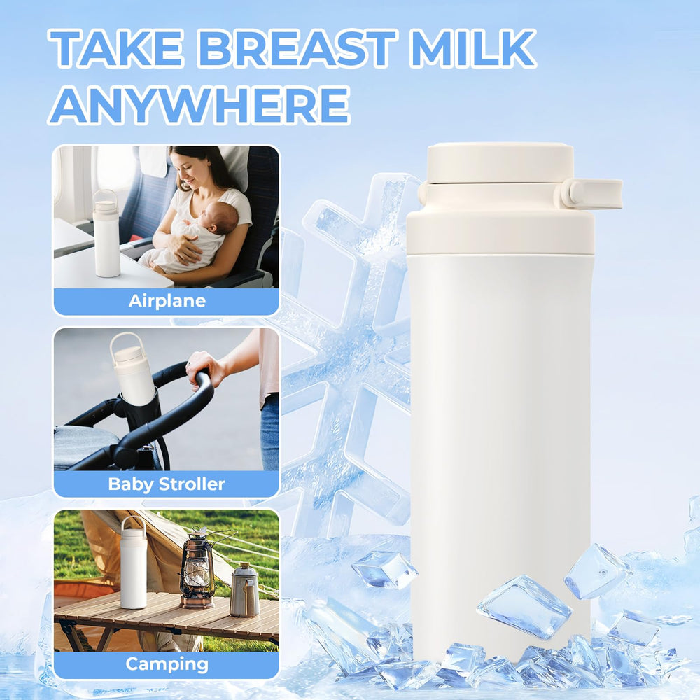 Iarha cooler in use with bottles ready for quick feeding.