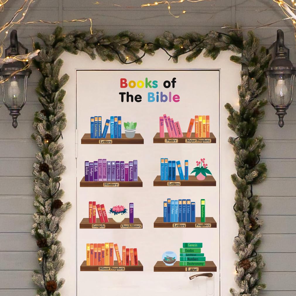 IARTTOP Book of Bible wall decor classroom wallart provides an easy inspirational backdrop.
