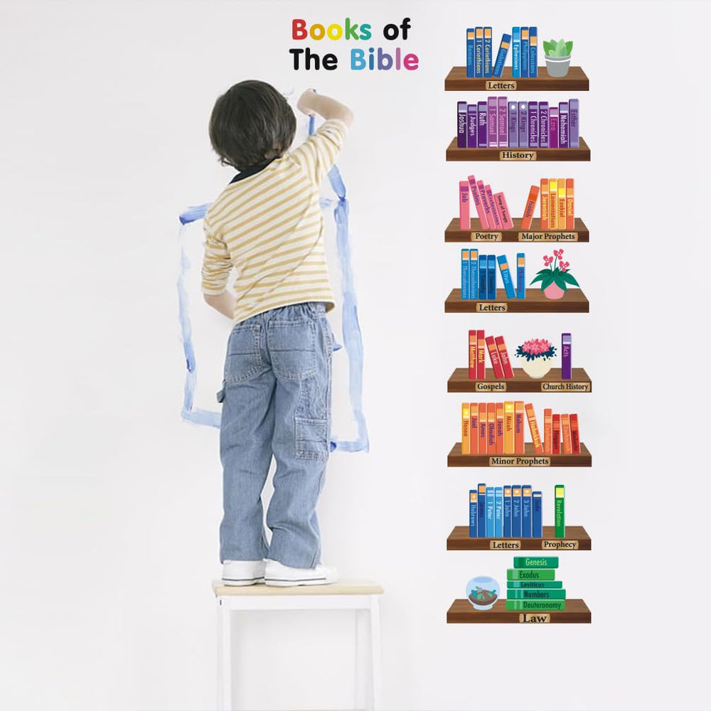 IARTTOP Book of Bible wall decor door decal welcomes students with bright religious imagery.